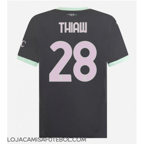 Camisa de Futebol AC Milan Malick Thiaw #28 Equipamento Alternativo 2024-25 Manga Curta